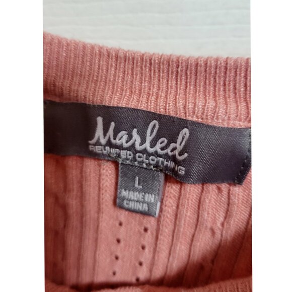 🌿Marbled Reunited Clothing Mauve Knit Top - Size Large - Picture 5 of 9